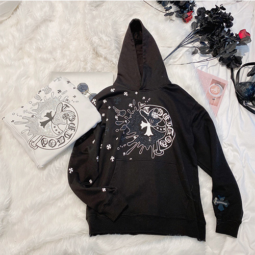 X*様 Chrome Hearts 長袖Tシャツ　裏ボアパーカーSET セカンドブランド / 【クロムハーツ】メンズファッション フード