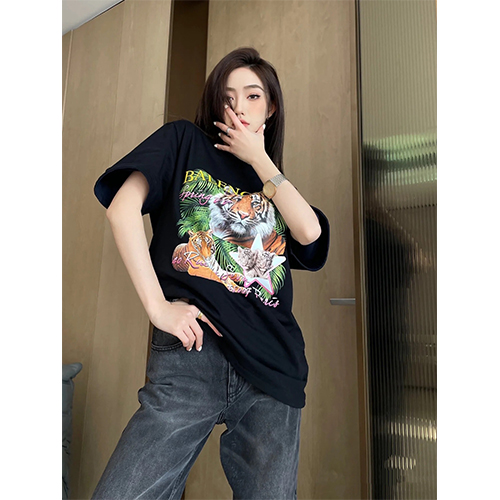 バレンシアガ　Tシャツ　レディース BALENCIAGA バレンシアガ ロゴTシャツ ホワイト XLサイズ 【津山