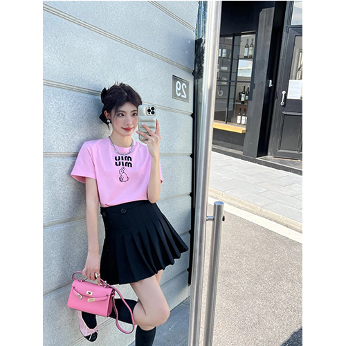 セカンドブランド / 【MIUMIU】レディース 半袖Tシャツ aat14719