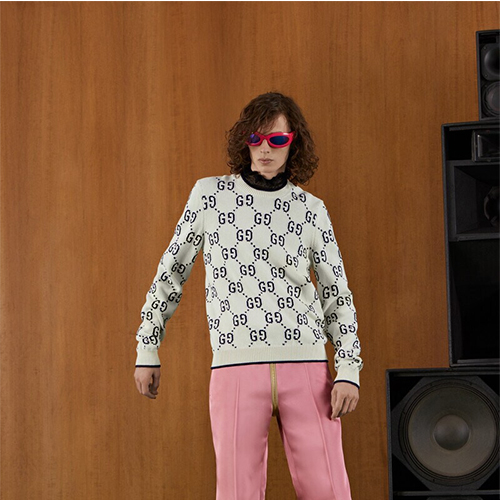 GUCCI ニット セーター Gucci Pineapple GG Jacquard Sweater Green XL from Japan | eBay