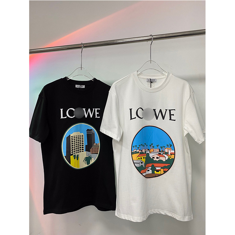 LOEWE 22 プリント 半袖Tシャツ XS 黒/赤 【公式通販】